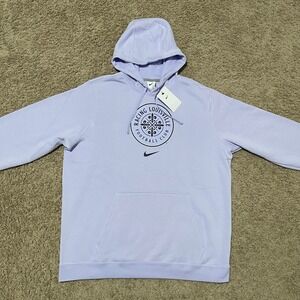 Racing Louisville Pullover Mens Medium Purple Club Fleece Sweatshirt Hoodie NWSL